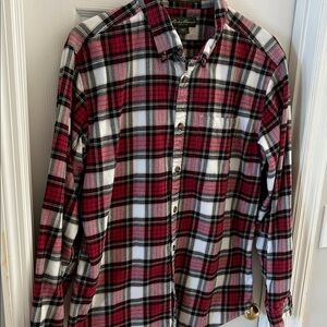 Eddie Bauer Red and Black Plaid Men's Shirt